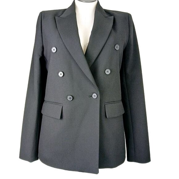 Aritzia Babaton SZ M NEW INDEX Blazer in Black Softly Structured Classic Fit - Picture 2 of 8